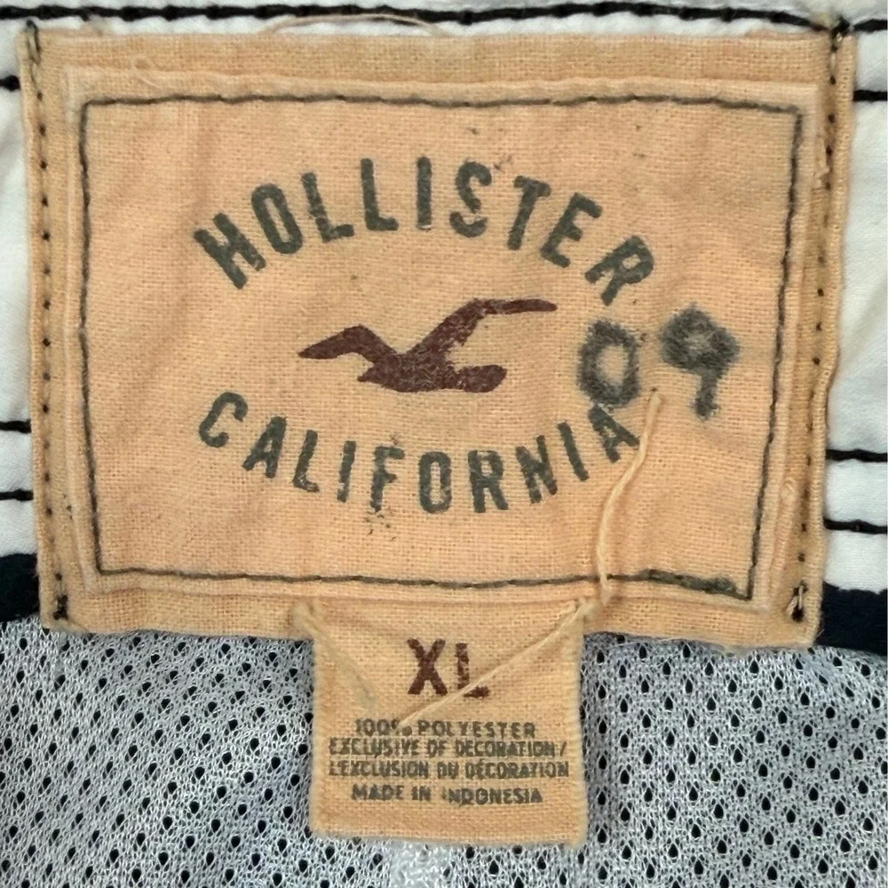 VTG Y2K Hollister Men XL Cargo Board Shorts Navy Blue Swim Trunks 1922
